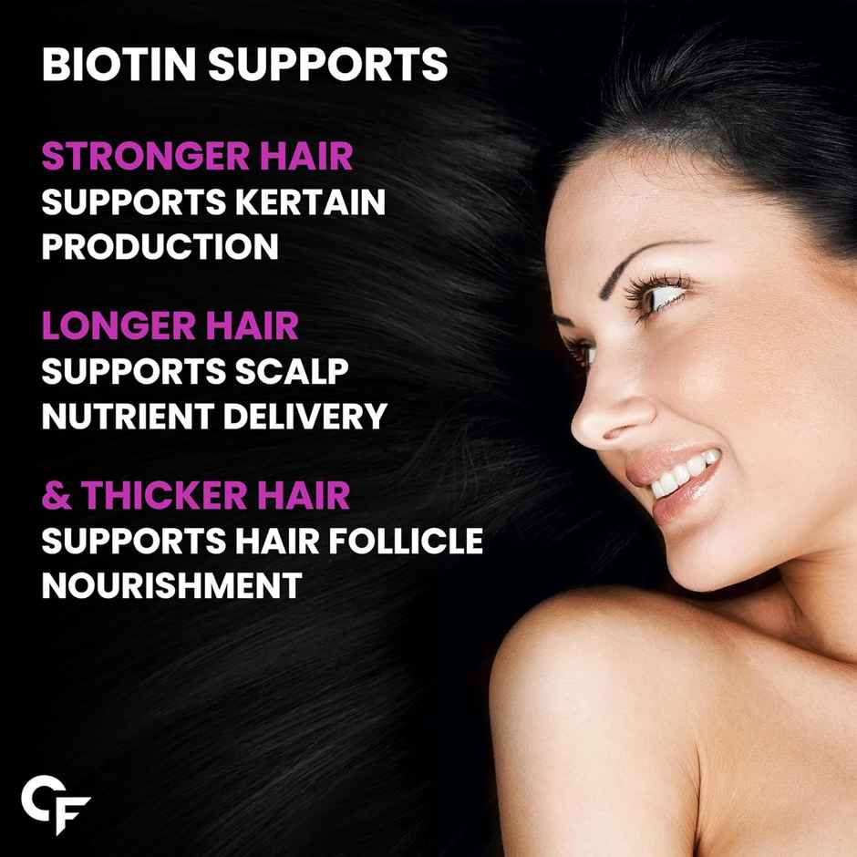 Carbamide Forte Biotin 10000mcg Biotin Tablets | Hair Growth Tablet | Hair Vitamins
