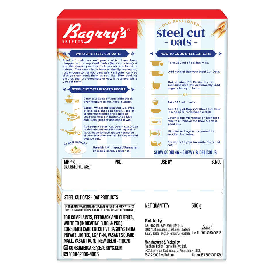 Bagrry's Steel Cut Oats (Old Fashioned)