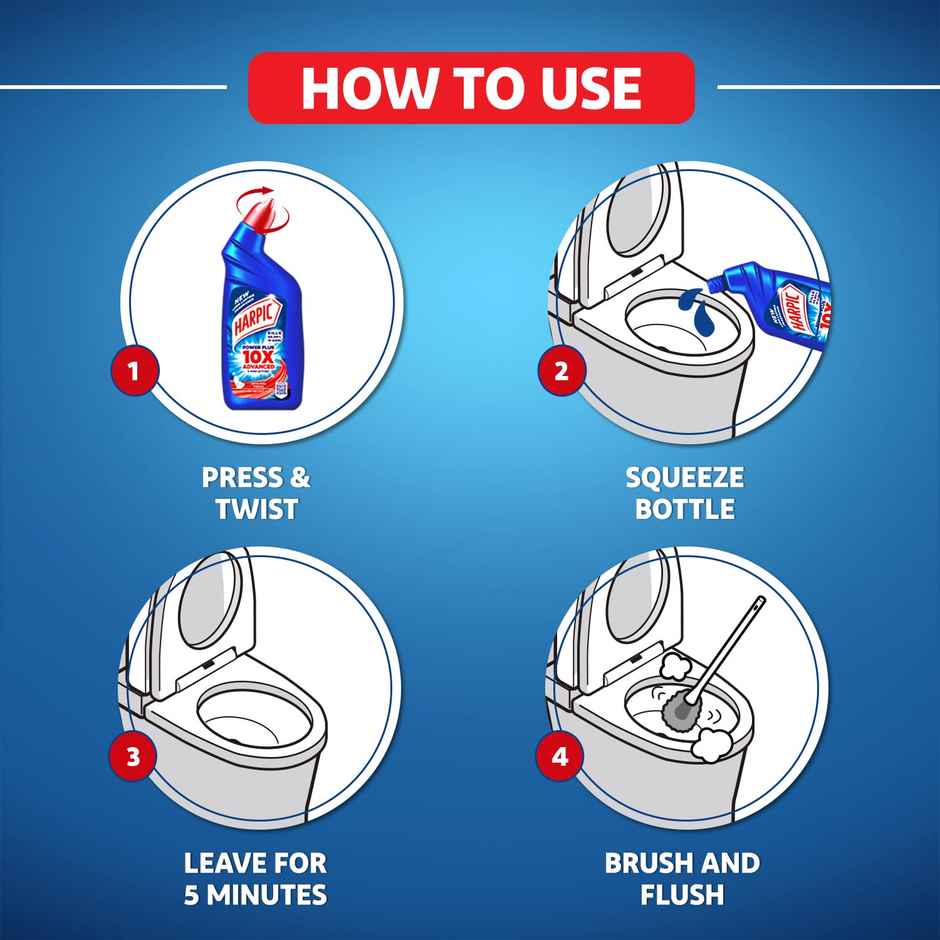 Harpic Disinfectant Toilet Cleaner Liquid Original(1l), Lizol Disinfectant Surface & Floor Cleaner Liquid Citrus(1l) & Harpic Disinfectant Bathroom Cleaner Liquid Lemon(1l) Combo
