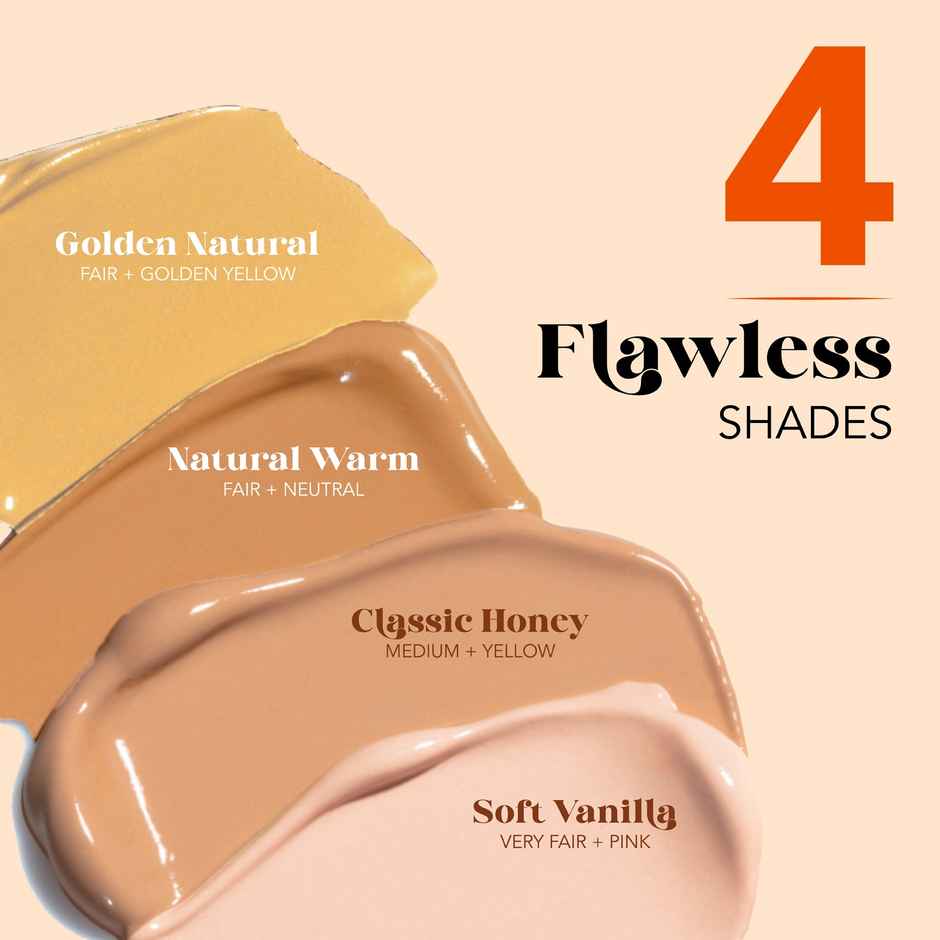 Blue Heaven Flawless Foundation with SPF | Vitamin C & Niacinamide | 02 Golden Natural