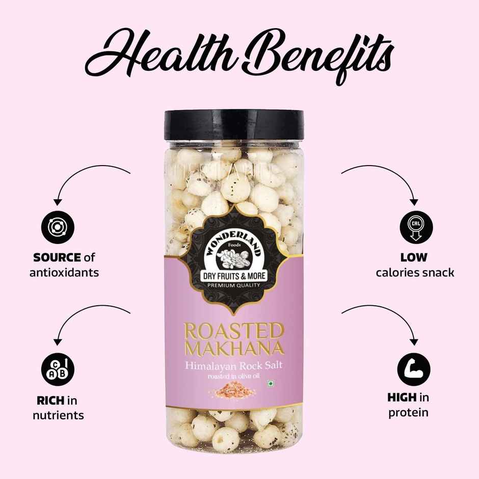 Wonderland Foods Vrat Roasted Pink Salt Flavoured Makhana