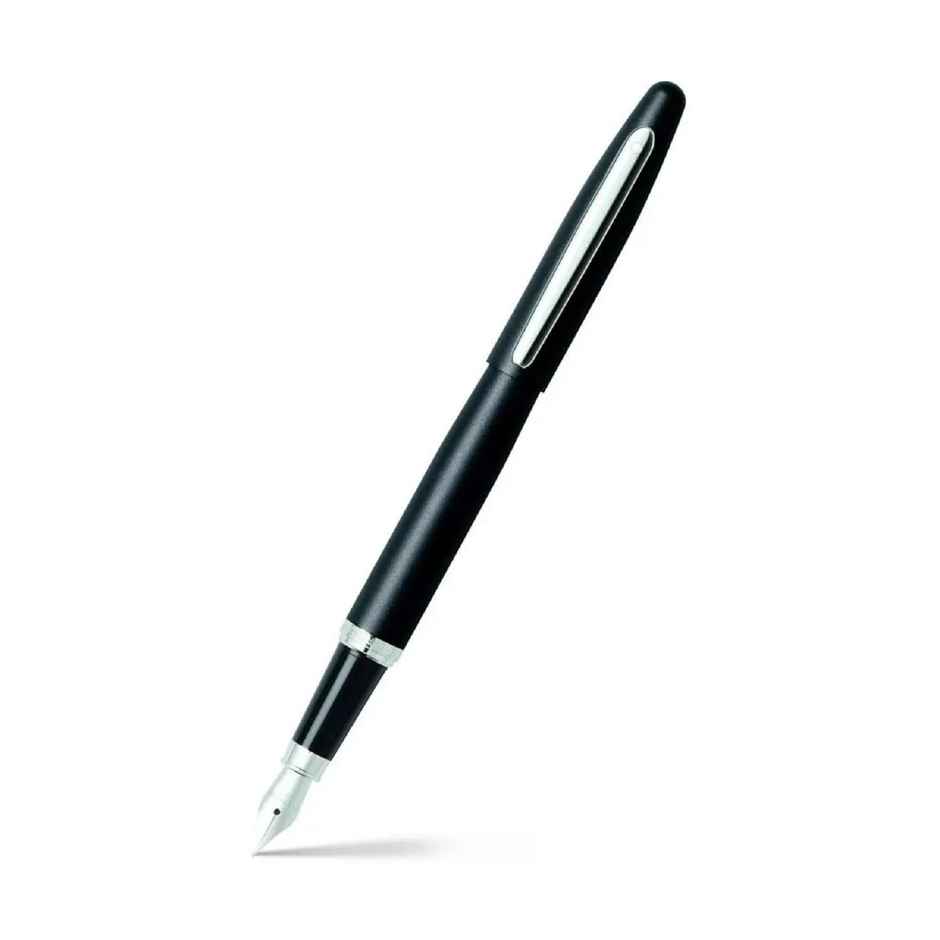 Sheaffer VFM Gift Set Fountain Pen | Medium Nib | Chrome Plated Trims | Black | Small Notebook