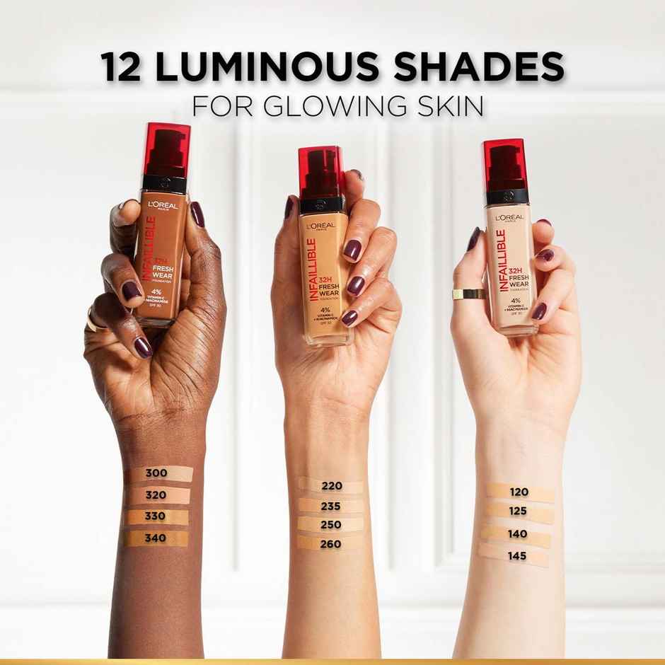 L'Oreal Paris Infallible 32H Fresh Wear Foundation, 140 Golden Beige