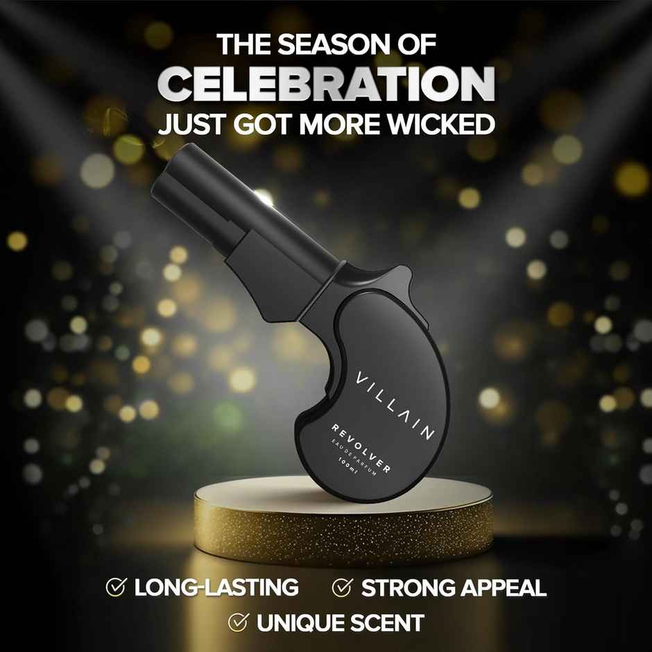 Villain Revolver Perfume For Men Eau De Parfum Premium Long-Lasting Fragrance Spray