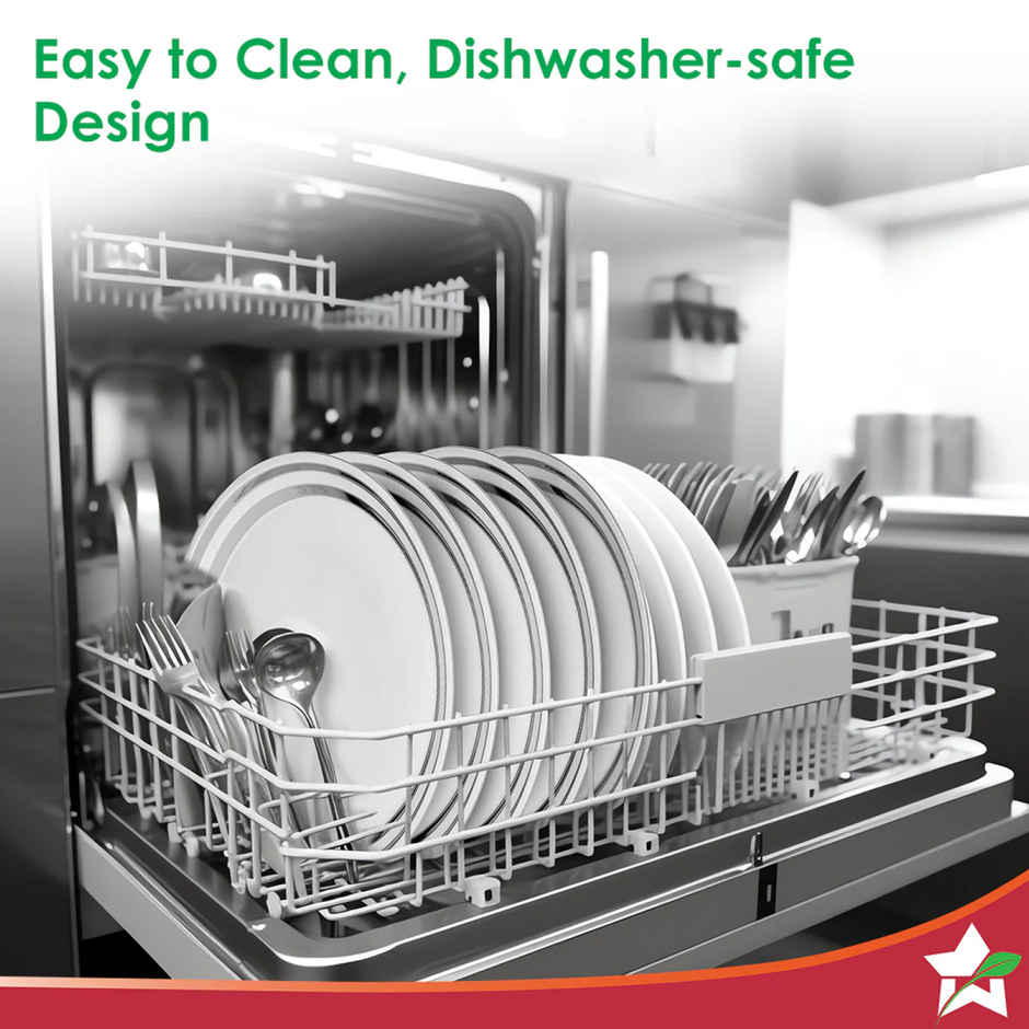 Wonderchef Venice Stainless Steel Dinner Set of 12 Pcs | Plates | Glasses | Bowls | Spoons