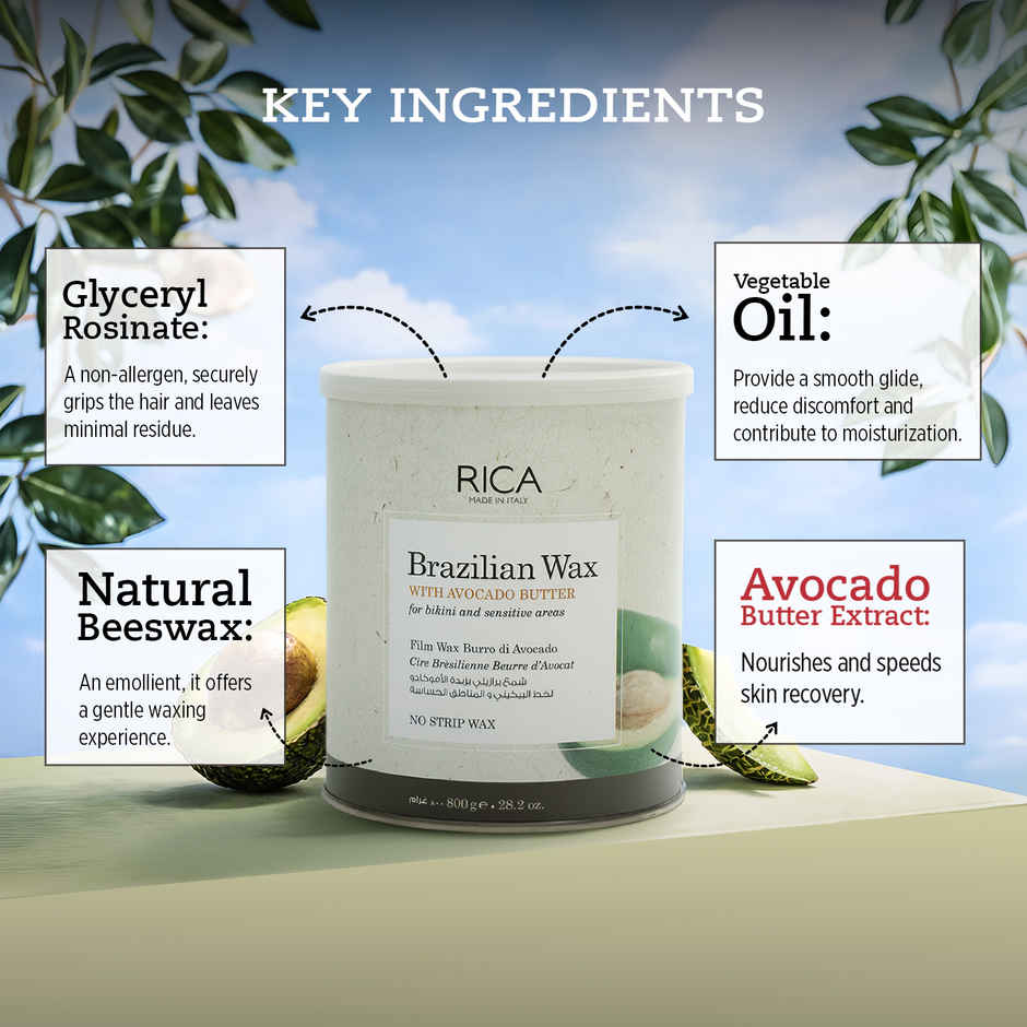 Rica Brazilian Hair Removal Wax for Sensitive Skin