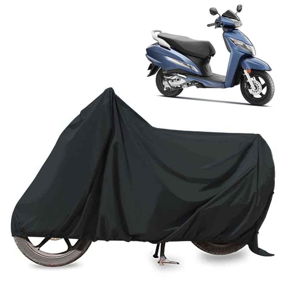Autofy Glory 100% | Tested Waterproof Bike Body Cover For All Scooter Scooty Activa Size - Black