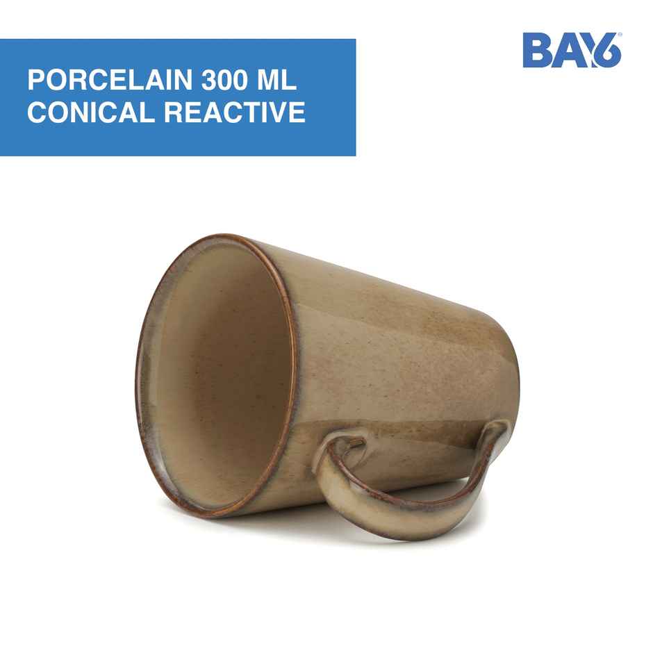 BAY6 Porcelain Coffee Mug Conical 300ml Reactive - Cotton
