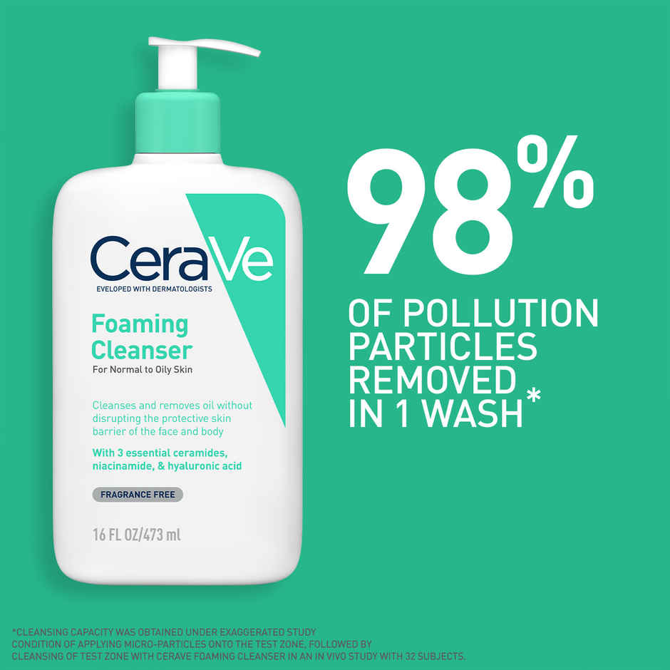 CeraVe Foaming Cleanser Face Wash For Oily Skin With Ceramides, Dermatologist Recommended
