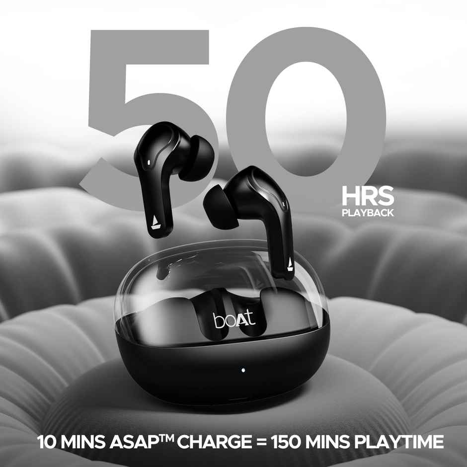 boAt Airdopes 311 Pro TWS Earbuds w/ 50H Playtime, ENx Tech, BEAST Mode & ASAP Charge (Active Black)