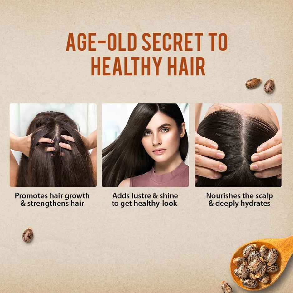 Dabur 100% Natural Cold Pressed Castor Oil With Vitamin E, Omega-6 & 9