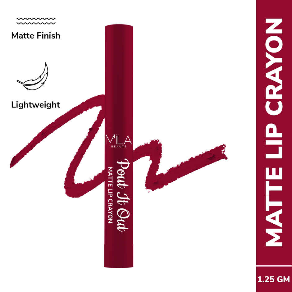 Mila Beaute Pout It Out Matte Lip Crayon Highly Pigmented Enriched With Jojoba Oil Anastasia