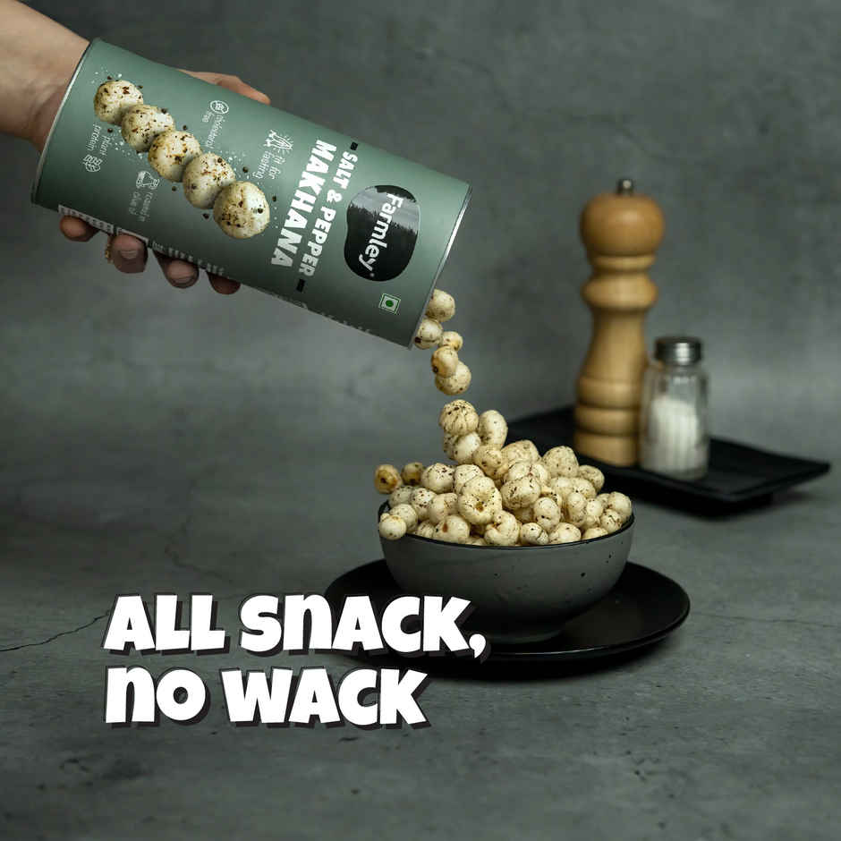 Farmley Black Pepper Roasted Makhana- Fit For Fasting