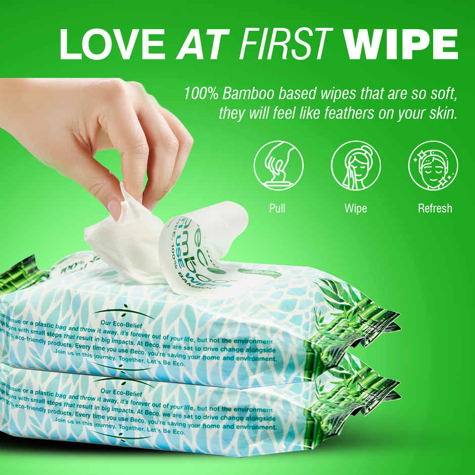 Beco Adult and Baby Wet Wipes - Bamboo & Aloe Vera