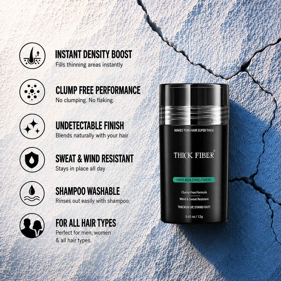 Thick Fiber Dark Brown For Thin Or Bald Spots Men And Women