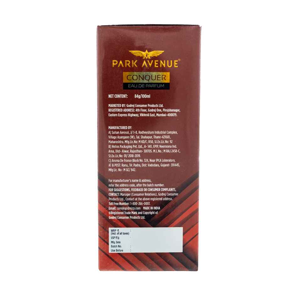 Park Avenue Conquer Eau De Parfum for Men | Premium Fragrance
