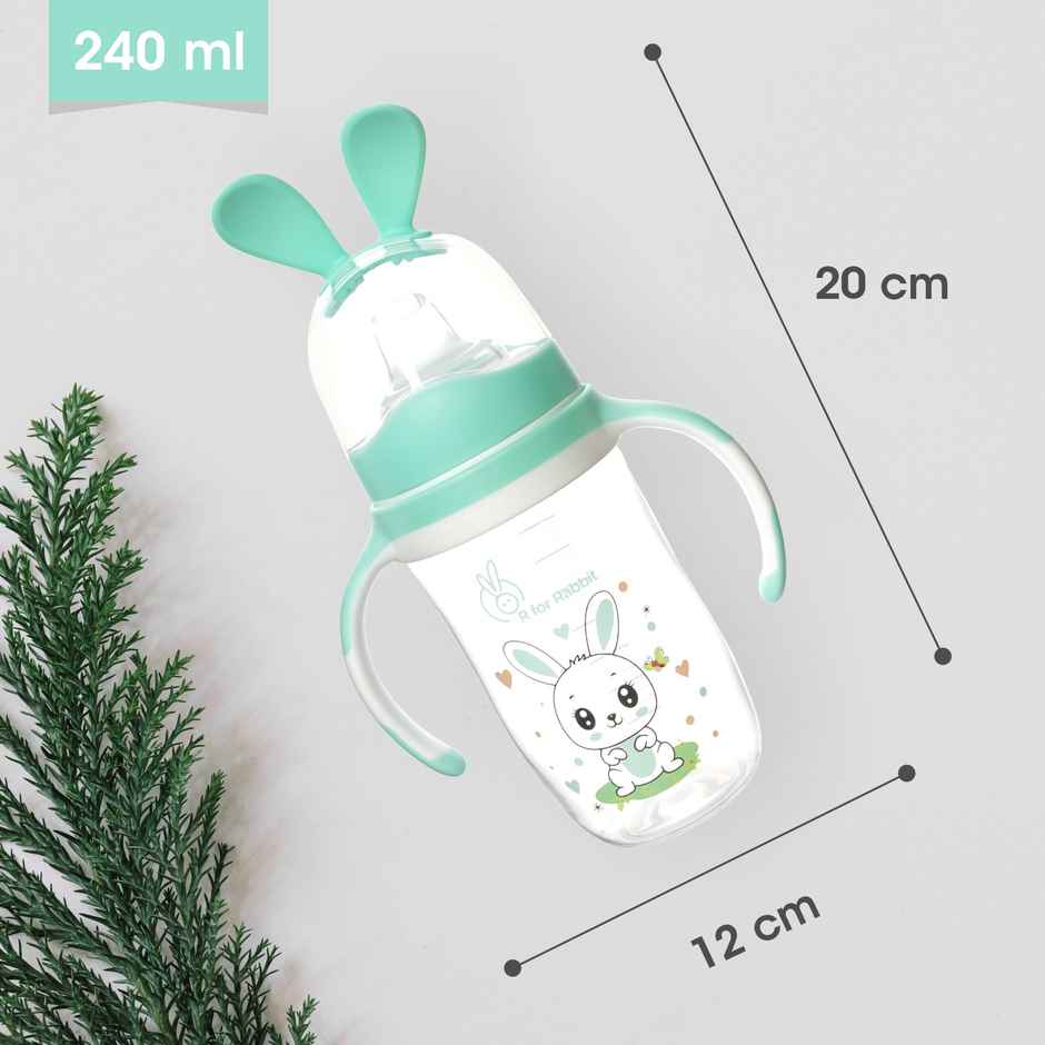 R for Rabbit Bunny Baby Spout Sippy Cup Bottle 240 ML Green