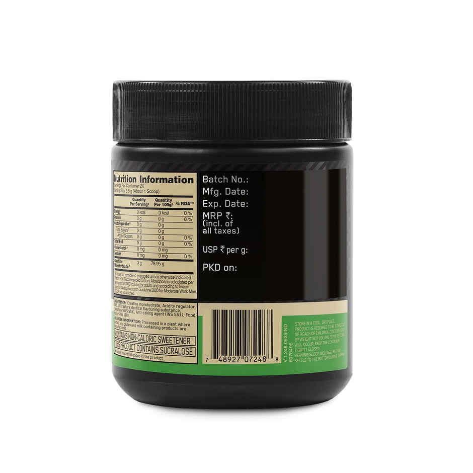 Optimum Nutrition Micronized Creatine Powder | 26 Serves Citrus Orange 3 g