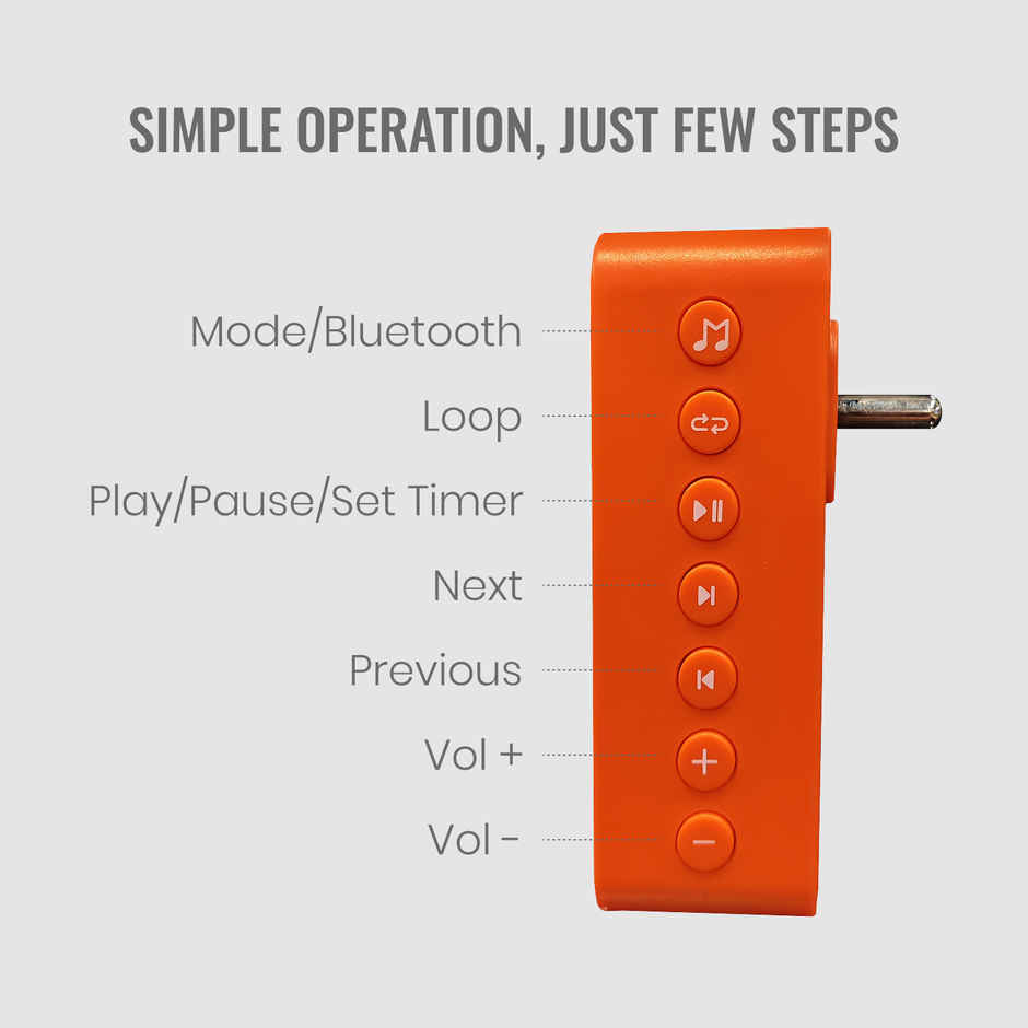 Saregama Carvaan Bhakti Plug Play Devotional Music Player with 25 Mantras | Bluetooth | Orange