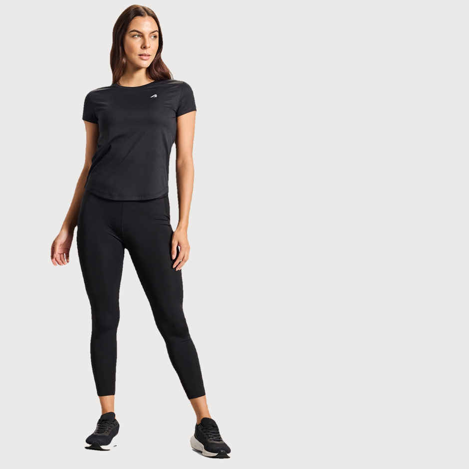 Boldfit Women's Sports T-shirt Quick Dry Fit Gym Casual Wear | Black - XXL
