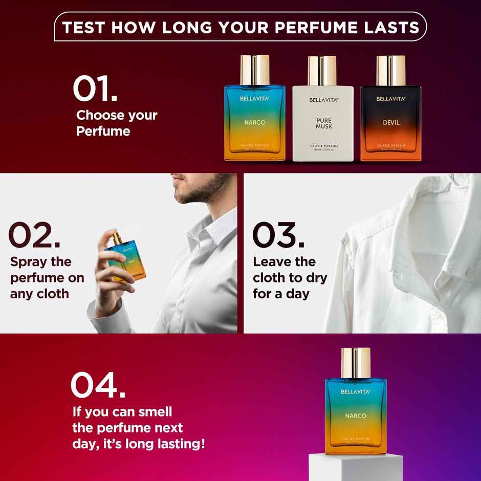 BELLAVITA Unisex Narco Edp Long Lasting Perfume For Men And Women