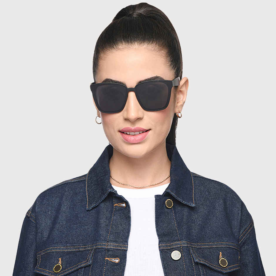 Vincent Chase By Lenskart | Polarized Sunglasses Full Rim | Unisex | Square | Large-143mm | Black