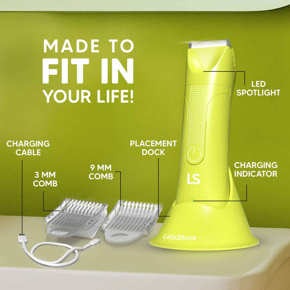 LetsShave Evior Bikini Trimmer for Women | Skin Safe Ceramic Blades | for Private Area & Bikini Line