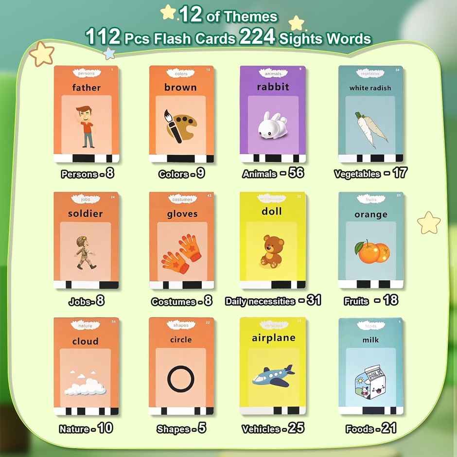 Storio Talking Flashcards | Early Learning Words & Phonics Cards