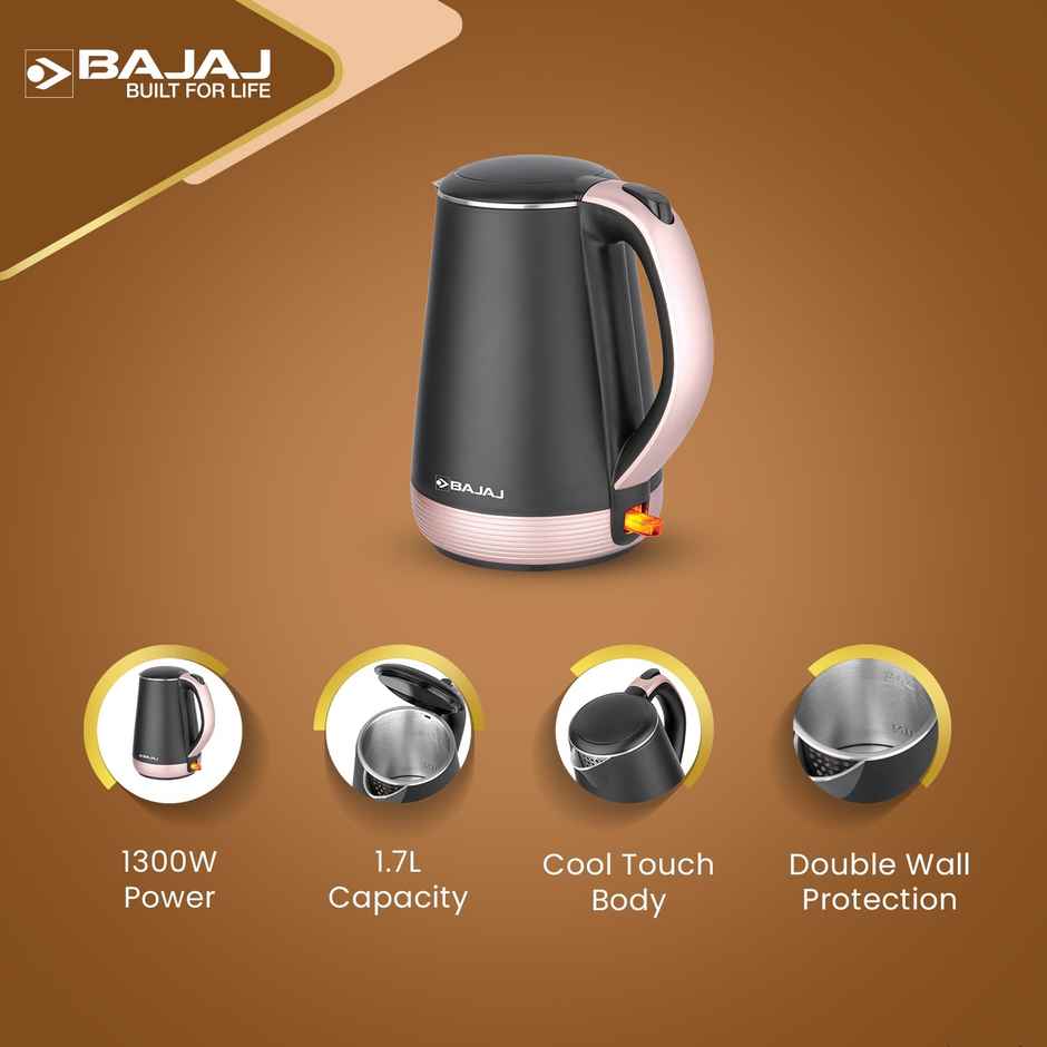 Bajaj KTP 1.7 Ltr Electric Kettle,Gold