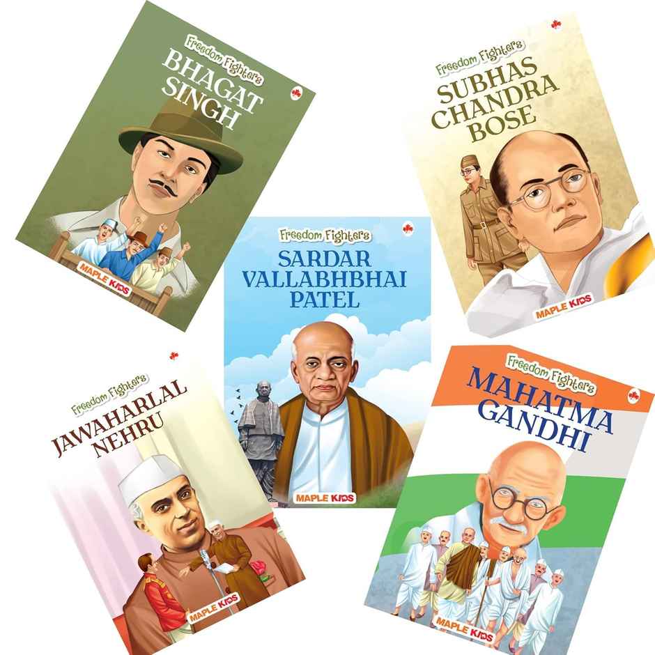 Story Books for Kids (Set of 5 Books) (Illustrated) - Indian Freedom Fighters