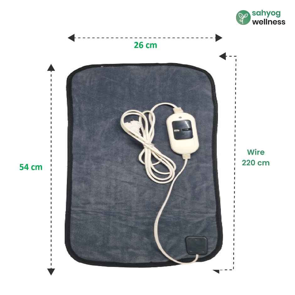 Sahyog Wellness Velvet Orthopaedic Pain Reliever Electric Heating Pad XXL Size Grey