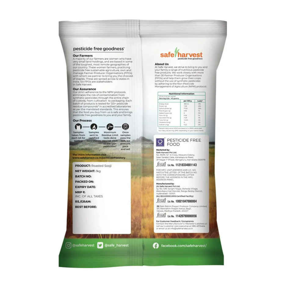 Safe Harvest Pesticide-Free Roasted Sooji