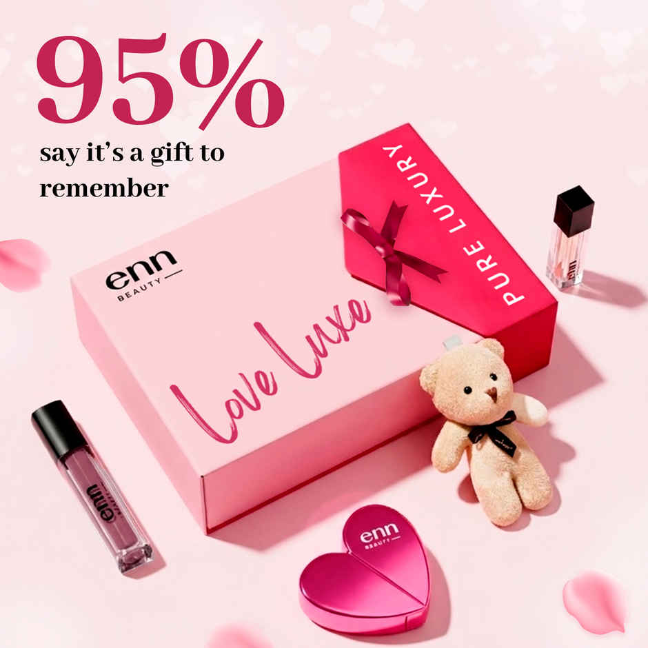 Enn Beauty Love Luxe Valentines Gift Set (1pc) & Crochet Teddy (1pc) Combo