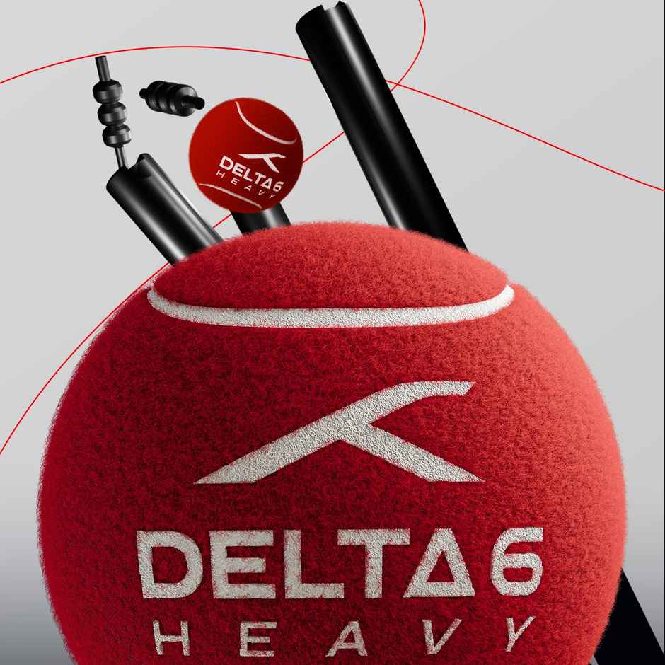 Hundred Delta 6 Heavy Cricket/Tennis Balls, Red