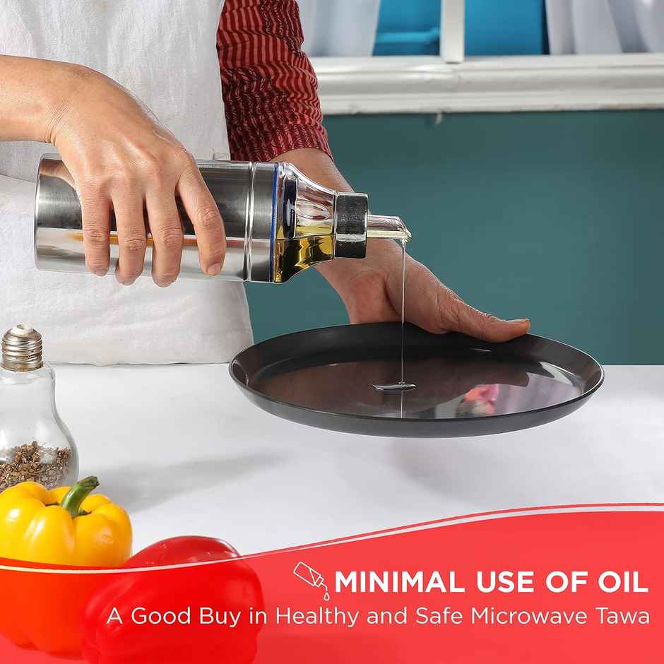 Vinod Hard Anodized Microwave Tawa- 25 Cm