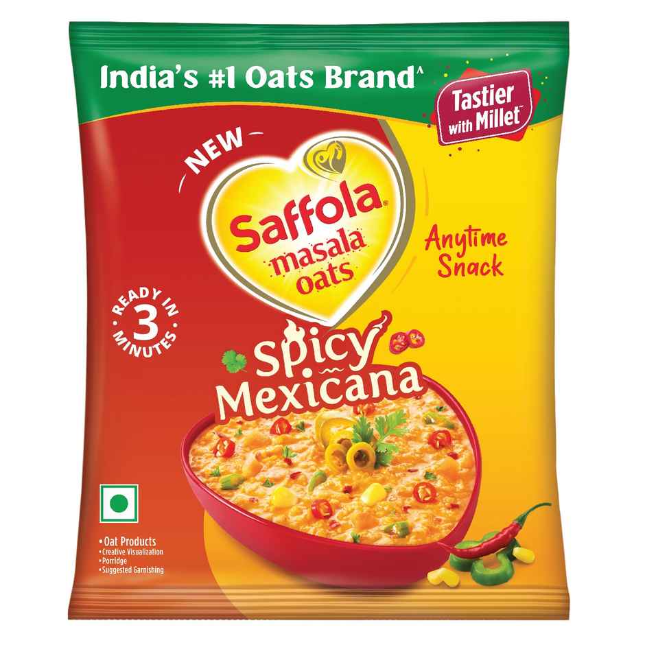 Saffola Masala Oats Variety Pack With Classic Masala & Spicy Mexicana Tasty | Evening SnacK Combo