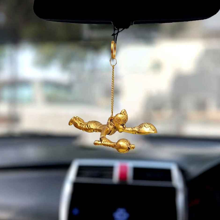 Hanuman Ji Hanging Figurine | Golden Finish | Chandar Idol