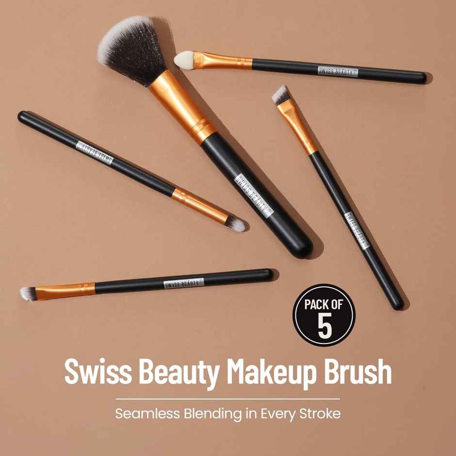 Swiss Beauty Makeup Brush Set of 5 - Golden