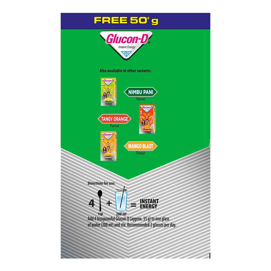 Glucon-D Regular with 3 Benefits of Energy, Recovery, and Immunity