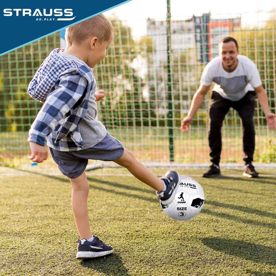 Strauss Champ Football, Size 3, White (for Kids)