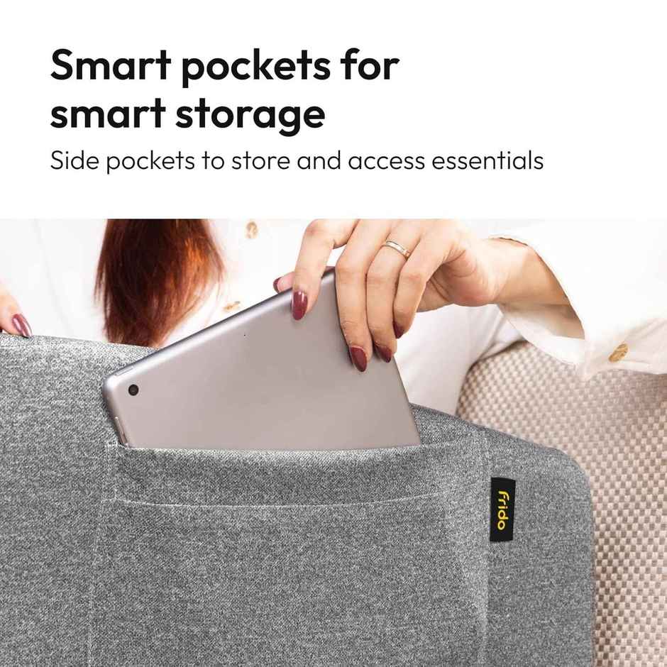 Frido Ultimate Lap Desk Pillow | Portable | Ergonomic | Grey