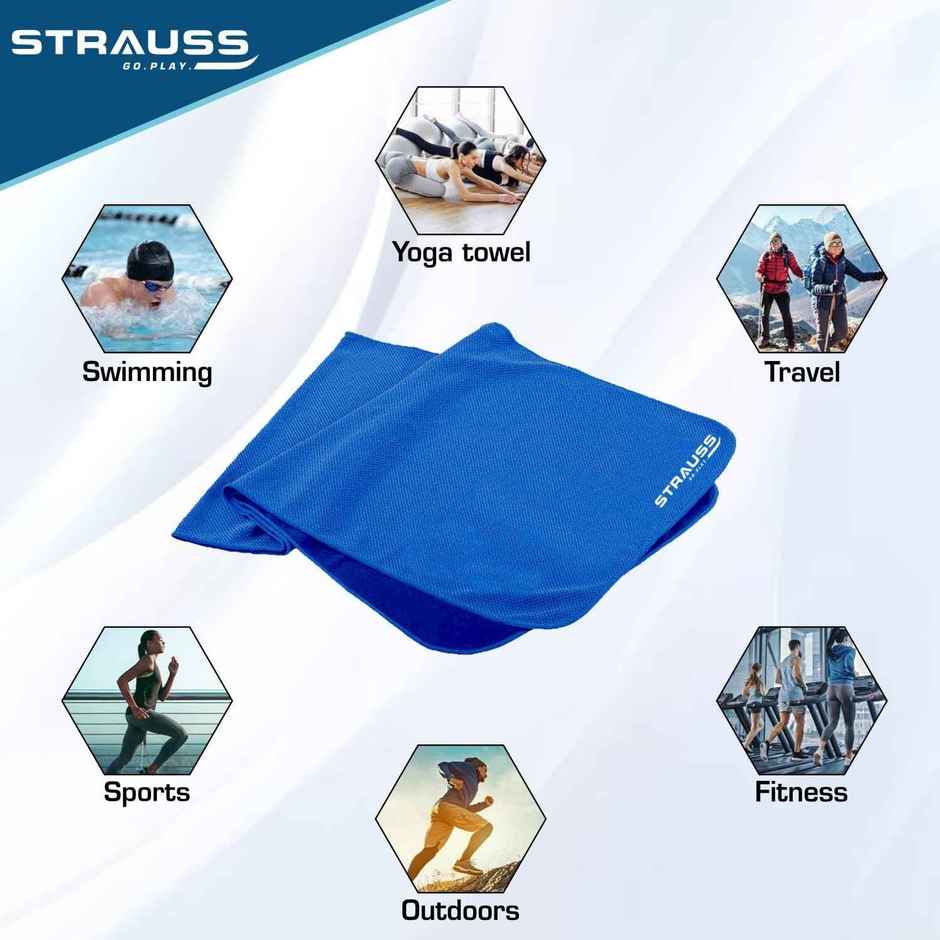 Strauss Cooling Towel, 90 cm, (Blue)