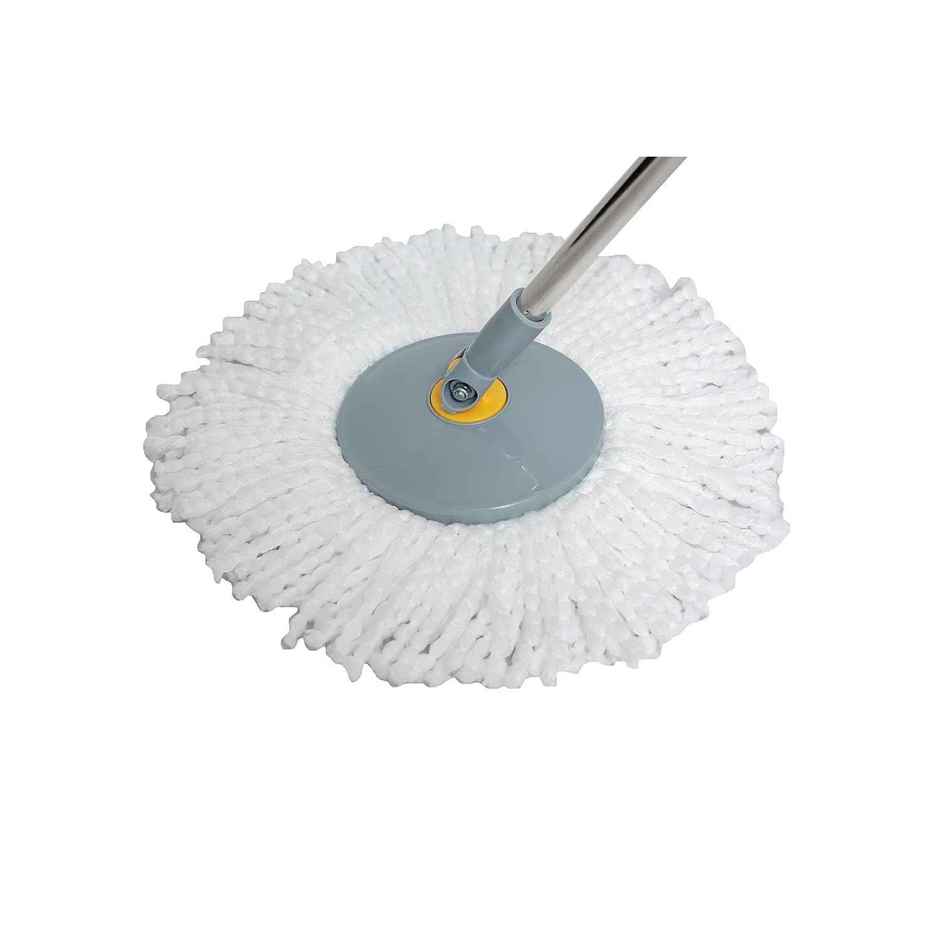 Esquire 360 Bucket Spin Mop Stick | Grey With Microfiber Refill