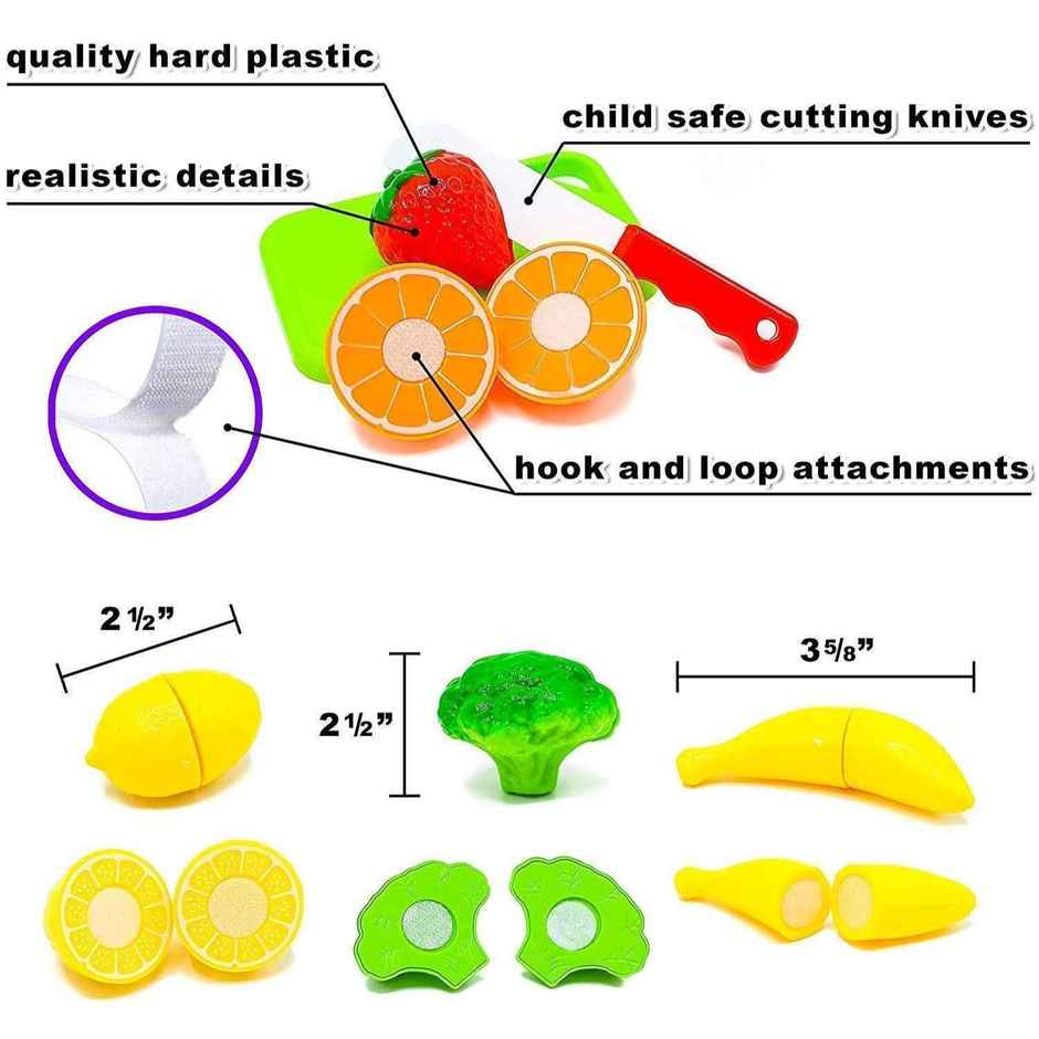 Webby Realistic Sliceable Fruits Cutting Toy | 9 Pieces Set | 3+ years