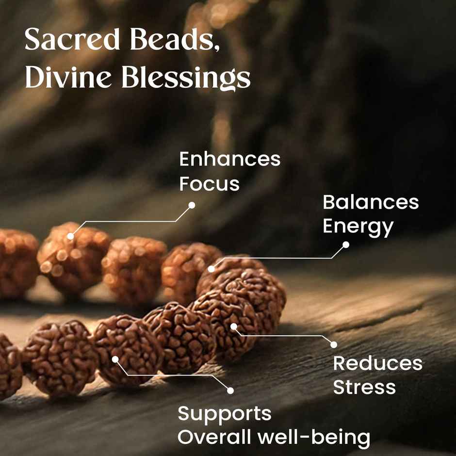 Astrotalk 5 Mukhi Rudraksha Bracelet for Spiritual Wear | Pack of 1