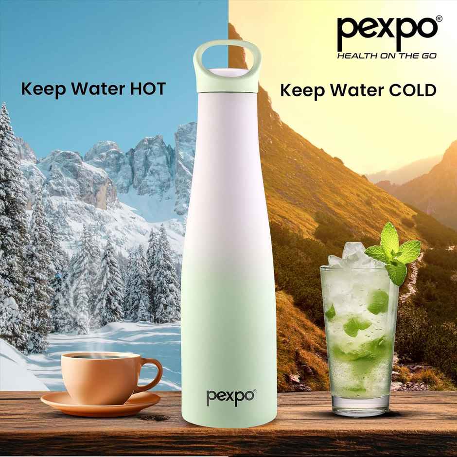 Pexpo Morocco Isi Certified Hot & Cold Insulated Bottle | 620 ml | Purple | Green Ombre Shade