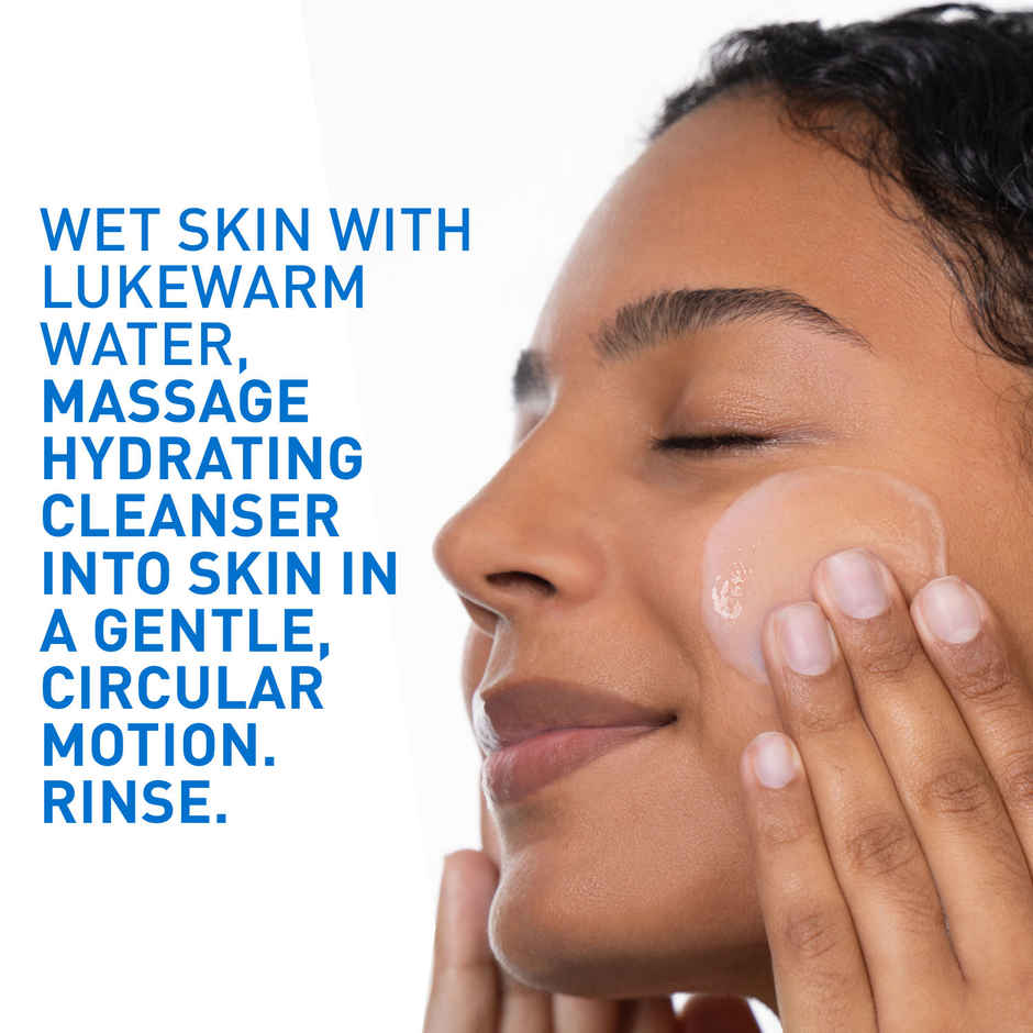 CeraVe Hydrating Cleanser Non-Foaming Face Wash For Dry Skin With Ceramides & Hyaluronic Acid