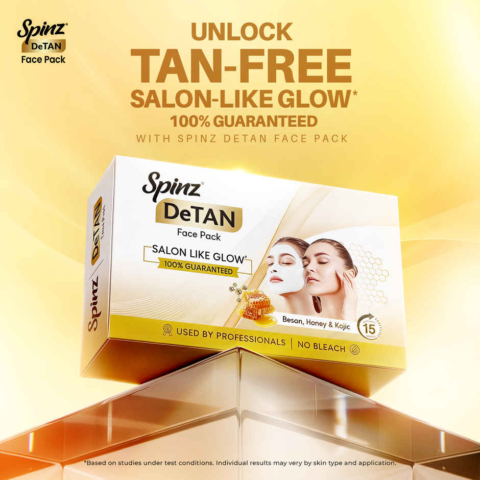 Spinz DeTan Face Pack with Besan, Honey and Kojic