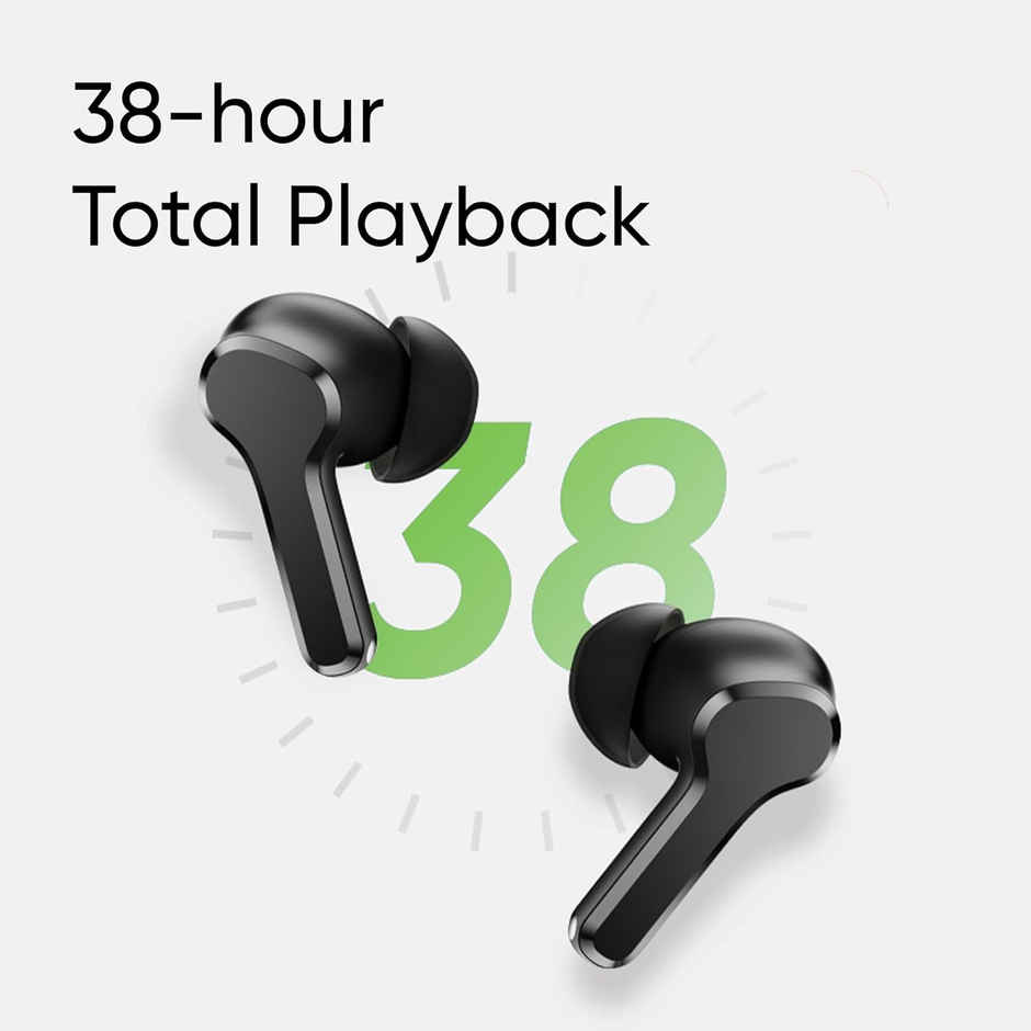 Realme Buds T110 With Ai Enc For Calls Fast Charging Bluetooth In Ear Headset - Punk Black