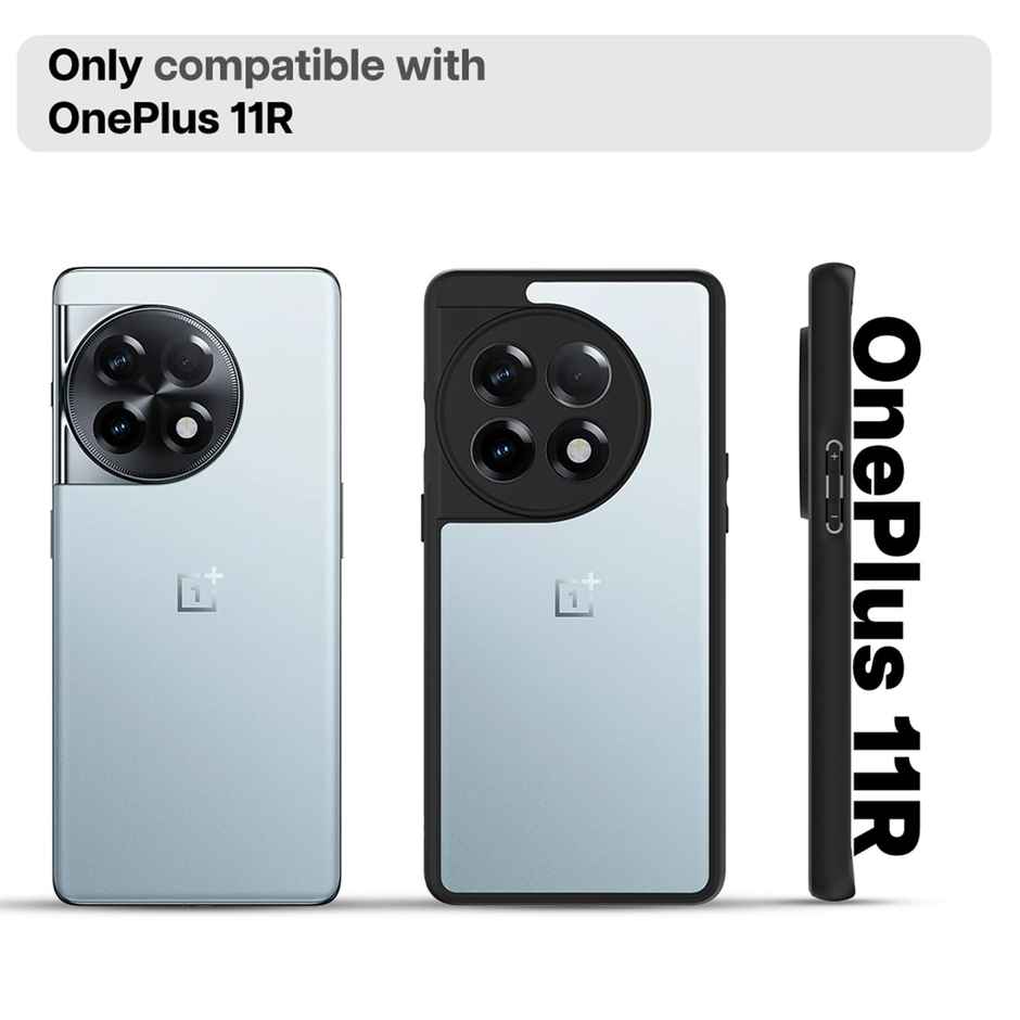 Kapaver Oneplus 11r 5g Back Cover Case | Hybrid - Black